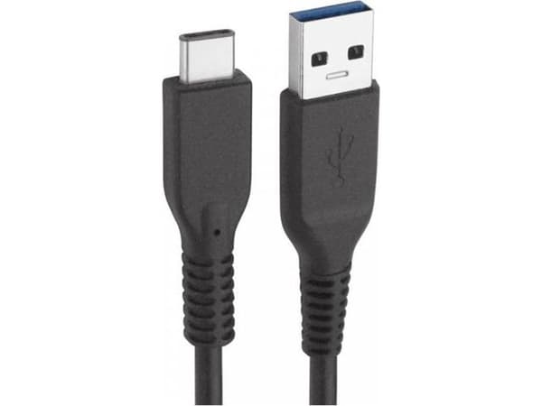USB-kabel USB-A till USB-C 1 m svart