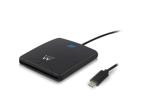 Smart Card reader USB-C, black, Ewent EW1055