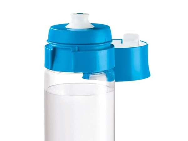 Brita Fill&Go, Veden suodatuspullo, 0,6 L, Sininen, Läpinäkyvä