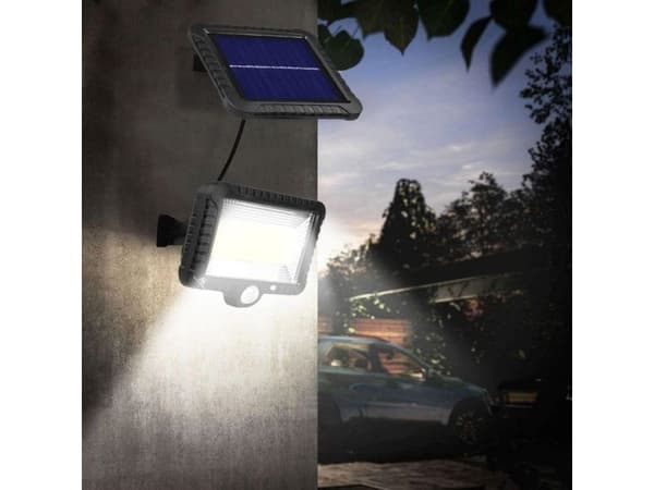 Solcells-vägglampa LED Maclean MCE438 med sensor