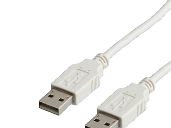 Value USB 2.0 Cable, A - A, M/M 4.5 m, Hvit, 4,5 mm