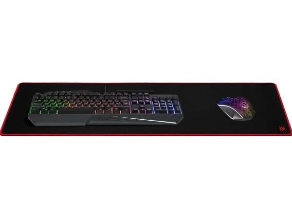 Defender 50561, Sort, Rød, Monokromatisk, Gummi, Musematte til gaming