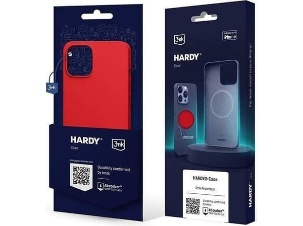 3MK HARDY Case, iPhone 14, Rød