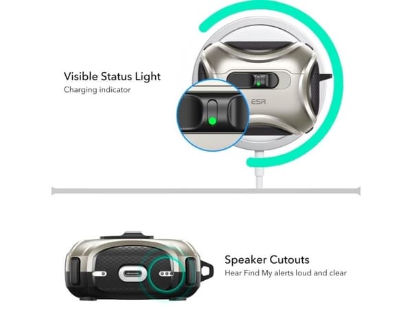 ESR Cyber FlickLock HaloLock skyddsfodral för laddningsetui