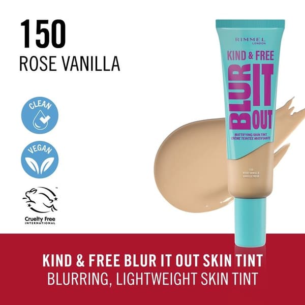 Kind & Free Blur It Out Mattifying foundation #150 Rose Vanilla 30 ml