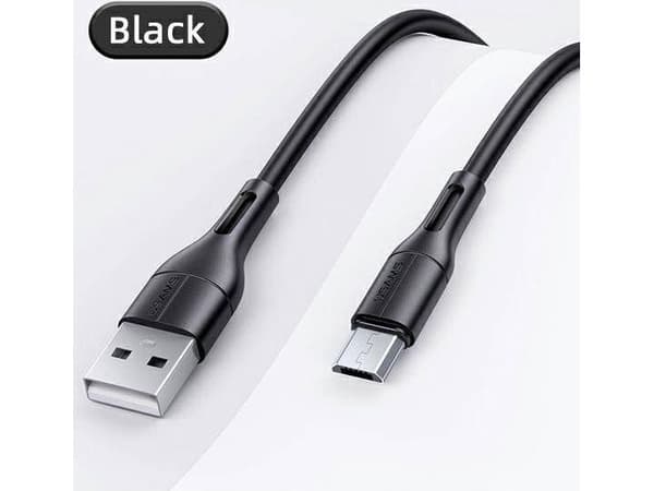 USB-kaapeli Usams USB-A - microUSB 1 m Czarny (SJ502USB01)