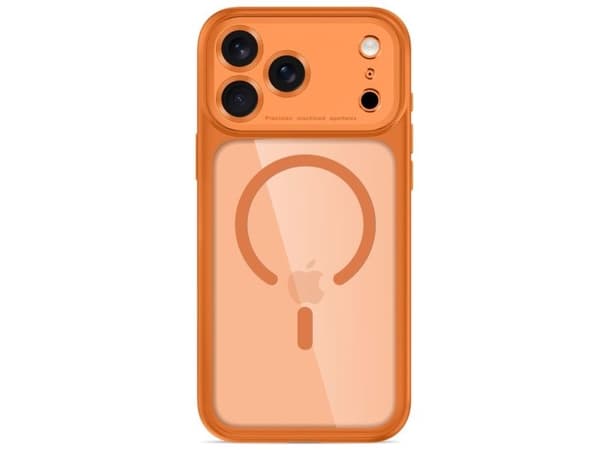 Tech-Protect MagPeak MagSafe CC Case for iPhone 18 Pro / 17 Pro - Transparent Orange