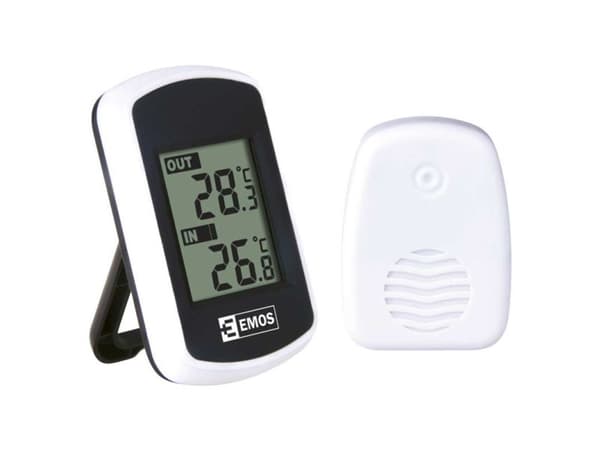 Emos 2603118000, Inne/Ute, Digitalt, Grå, Hvit, Rektangulær, °C, -40 - 60 °C