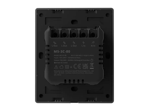 Sonoff M5-3C-80M smart Wi-Fi väggströmbrytare