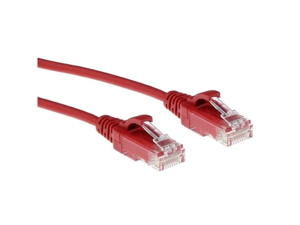 ACT Red 7 m LSZH U/UTP CAT6 slim patchkabel snagless, RJ45