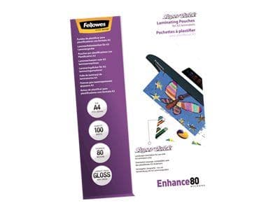 Laminointitaskut Fellowes SuperQuick, A4, 80 µm, 100 kpl.