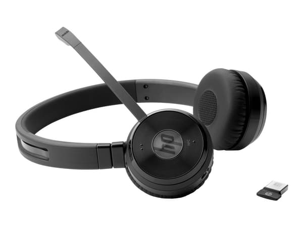 HP UC Wireless Duo - Headset - på örat - Bluetooth - trådlös - NFC