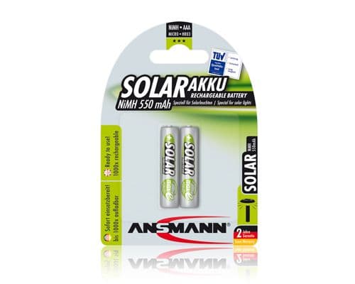 ANSMANN Solar - Batteri 2 x AAA - NiMH - (oppladbart) - 550 mAh