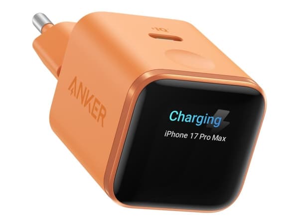 Anker Nano - Strømadapter - with smart display - 45 watt - 3 A - PD (USB-C) - oransje