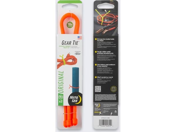 NiteIze Opaska Nite Ize Gear Tie Original 18 2Pack ORANGE