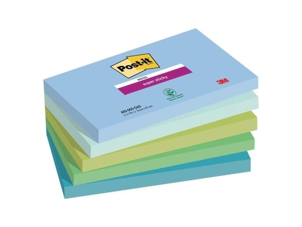 Post-It Super Sticky Notes Oasis, 76 x 127 mm, 5 kpl pakkaus