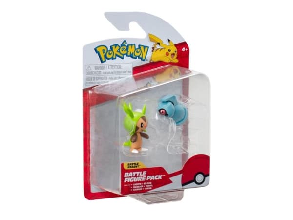 Pokemon battle-figur Chespin og Beldum