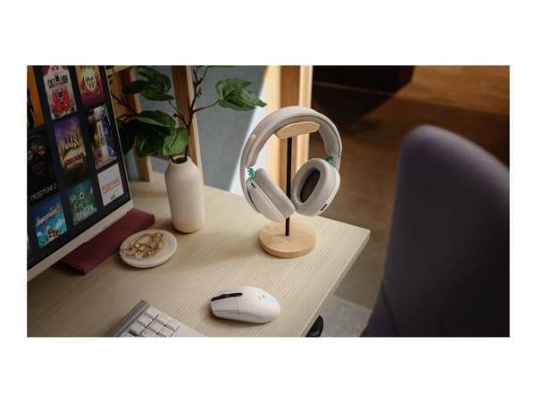 Logitech G G325 - Headset - fullstorlek - Bluetooth / LIGHTSPEED - trådlös - USB-C via Bluetooth-adapter - vit