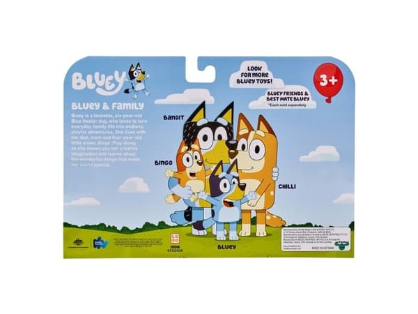 Bluey Figures 4 pk, S1, 2 assort.