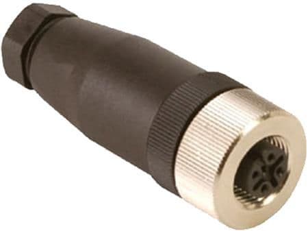 Kontakt M12 5P rak typ D hona