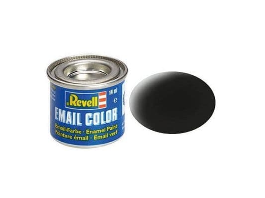 Emalj 14 ml, svart, matt
