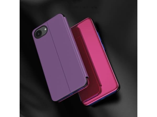 Clear View-skydd till iPhone 16e / 17e flip - rosa