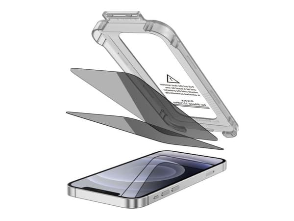 Hofi Tech-Protect Quick Set SPY+ integritetsskärmskydd (2-pack) för iPhone 12 / 12 Pro