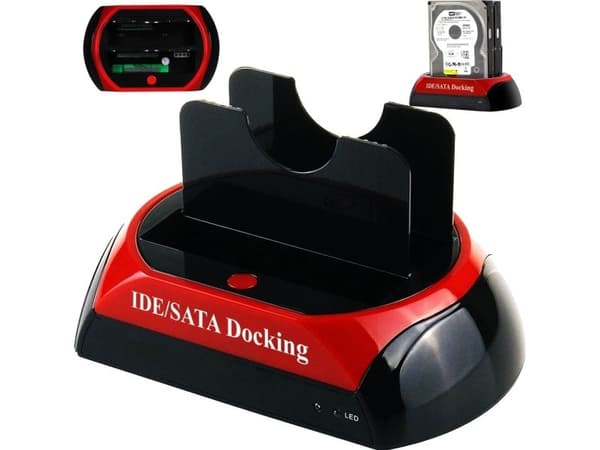 Retoo dockningsstation för SATA/IDE HDD + USB för 2,5"/3,5" hårddiskar
