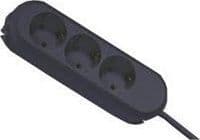 Bachmann Pöytäpistorasia 3xPistorasiatCEE7PlugCEE7 3m Musta