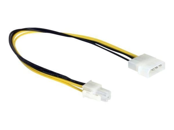 Delock - Strømadapter - strøm-P4 (hann) til 4-pin intern strøm (hann) - 30 cm