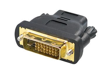 Transmedia DVI / HDMI Adapter, DVI 24+1, HDMI, Svart