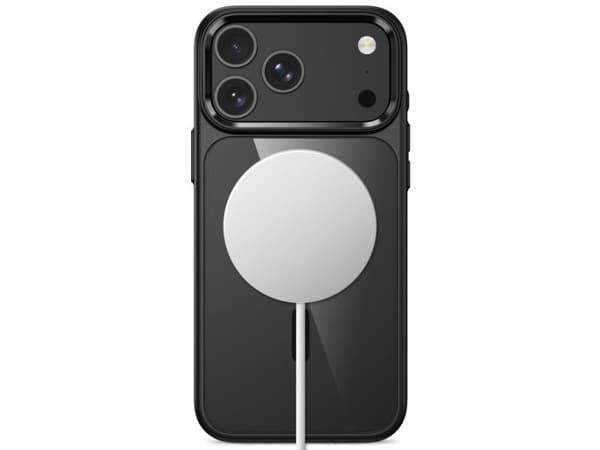 Tech-Protect Magmat Magsafe CC Case for iPhone 17 Pro Max / 18 Pro Max - Transparent Black