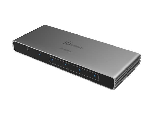 j5create JDSH814 - Video/lyd-splitter - 8K - 4 x HDMI - stasjonær