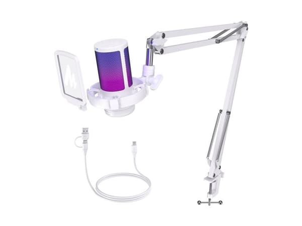 Maono DGM20S-mikrofon (hvit)