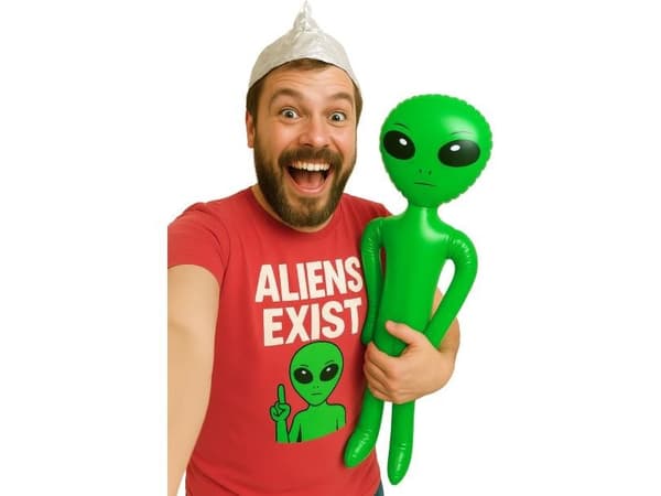 Oppblåsbar alien, 90 cm