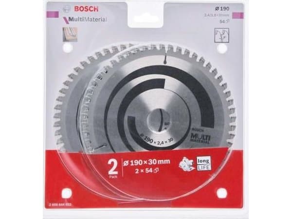 Bosch Multi Material - Cirkelsågblad - 2 delar - 190 mm - 54 tänder