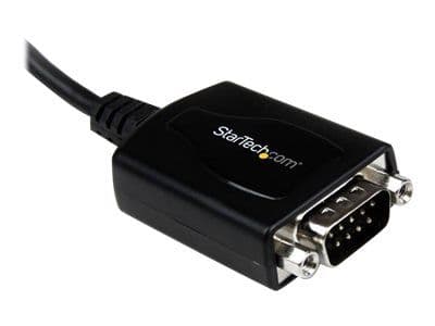 Startech USB to Serial RS232 Adapter Cable w/ COM Retention - USB Serial Adapter - Seriell adapter - USB - RS-232 - svart
