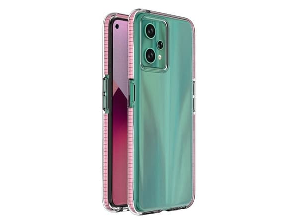Spring Case till Realme 9 Pro silikonfodral med ram - light pink