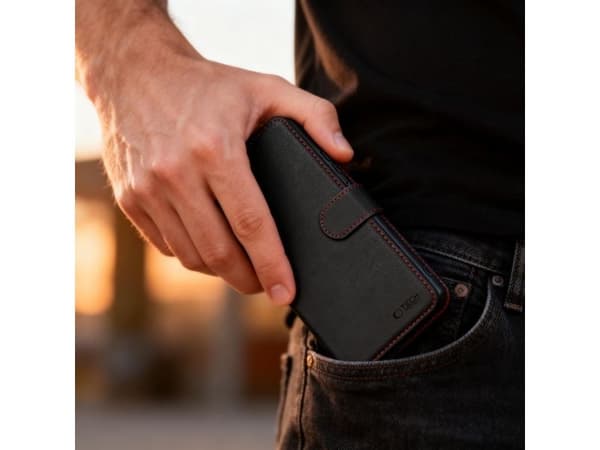 Tech-Protect Wallet Case for Samsung Galaxy A57 5G - Black and Red