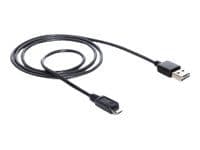 Delock EASY-USB - USB-kabel - Micro-USB type B (hann) til USB (hann) - USB 2.0 - 1 m - svart