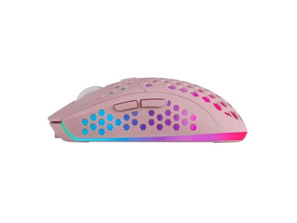 Mars Gaming MMW3P, högerhand, Optisk, RF Trådlös, 3200 DPI, Rosa