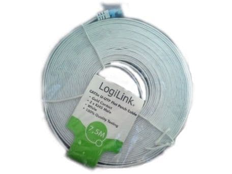 LogiLink platt patchkabel RJ45 U/UTP Cat5e 15.00m vit
