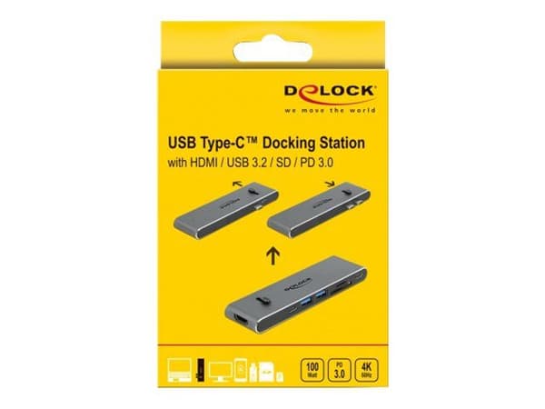 Delock - Dockningsstation - USB-C 3.1 - HDMI