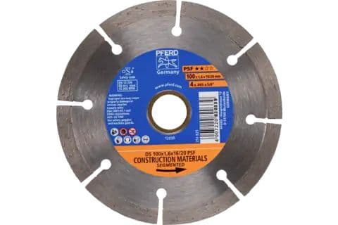 PFERD Diamond cut-off wheels for the construction industry, segmented type PSF, Terästä