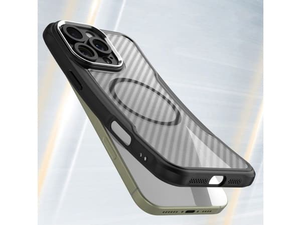 MagSafe silikonfodral för iPhone 16 Pro Max - svart