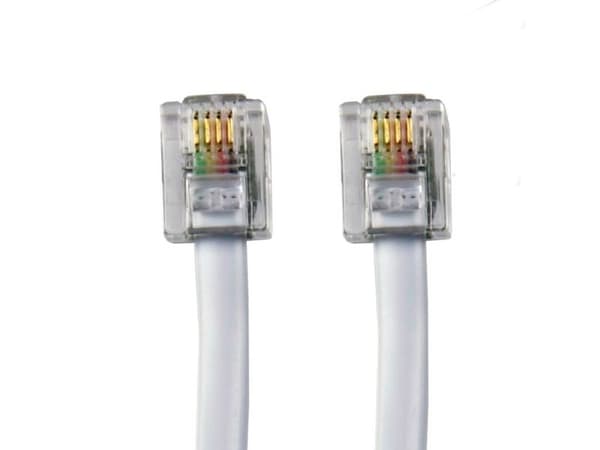Sinox One telefonkabel. 10m. Vit