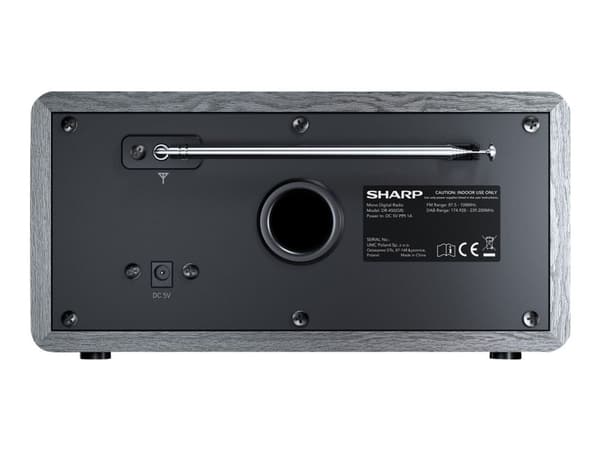Sharp DR-450 - DAB-radio - 3 Watt (Total) - grå