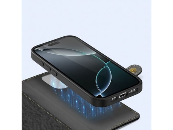 Dux Ducis Lawa Lærveske til iPhone 16 Pro - Sort
