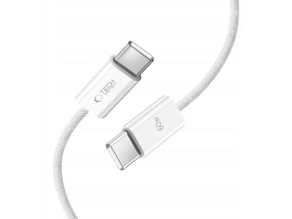 Tech-Protect UltraBoost Classic USB-C / USB-C PD-kabel 60W 3A 1m - hvit