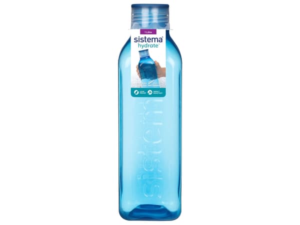 Sistema 1L Square Bottle 2-pack